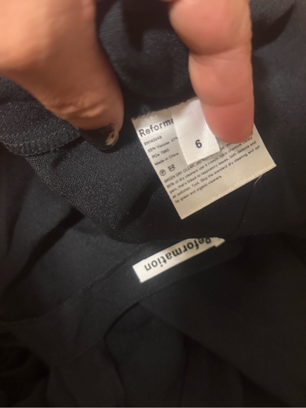 Reformation Black Tie-Shoulder Square-Neck Jumpsuit, Cropped Flare - Picture 12 of 13
